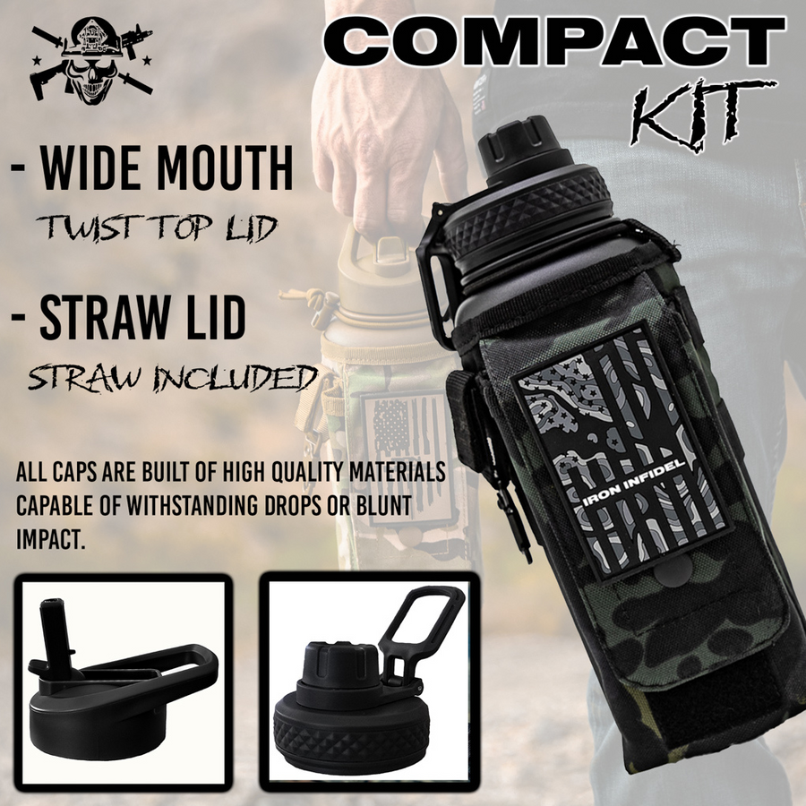 Battle Bottle Compact Black Multi Camo